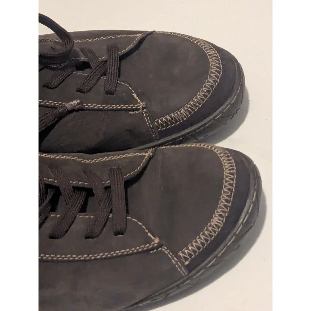 Muk Luks Mens Size 9 Brown Cow‎ Leather Suede Walking Lace Up Moc Style Shoes